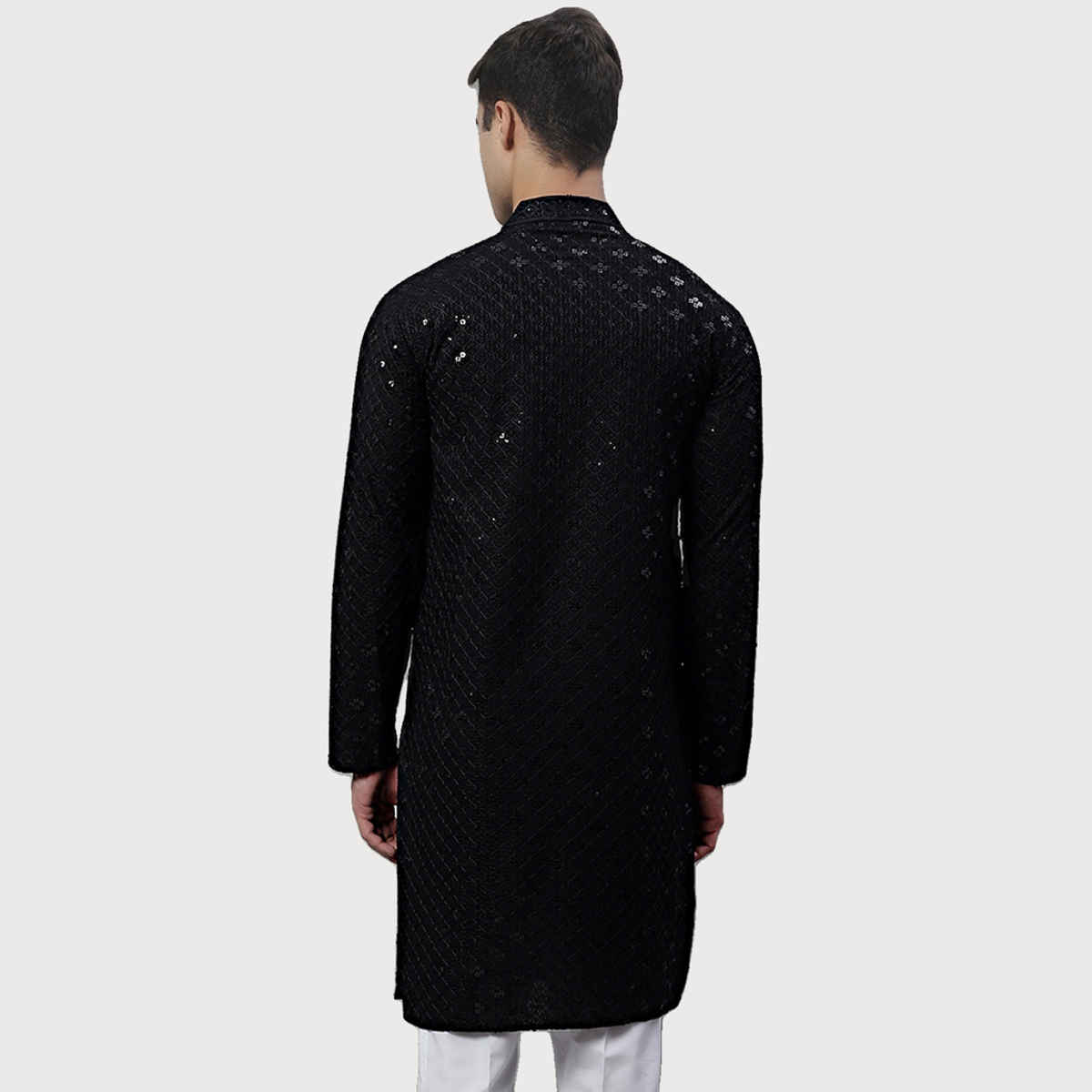 Jompers Men's Kurta | Ko 695 | Black - S
