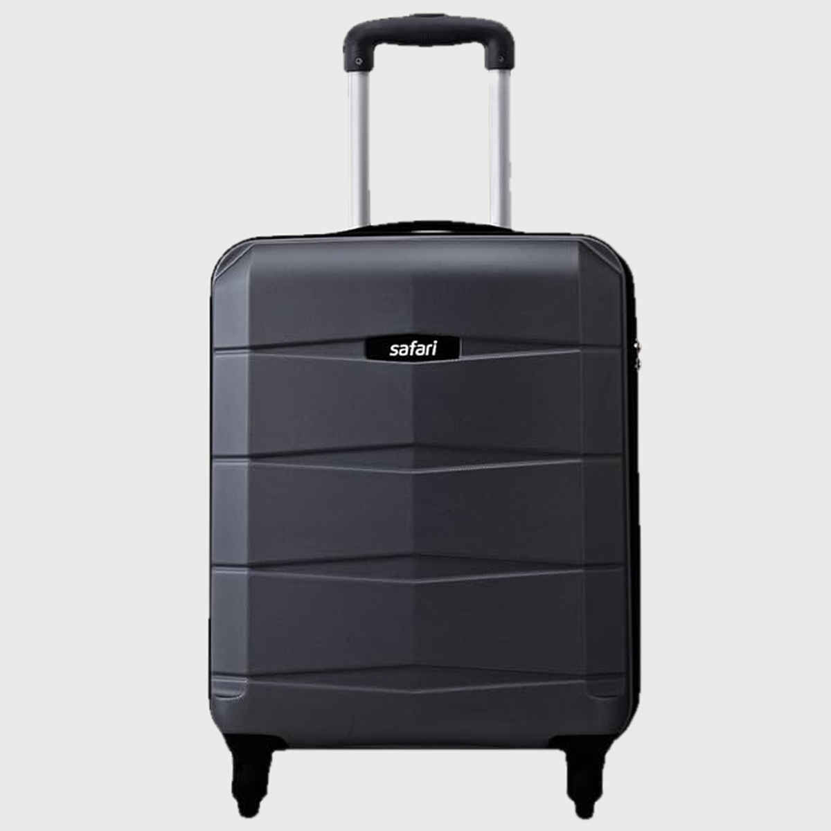 Safari Unisex Solid Polycarbonate 90 L Retractable Trolley Bag | Black - M