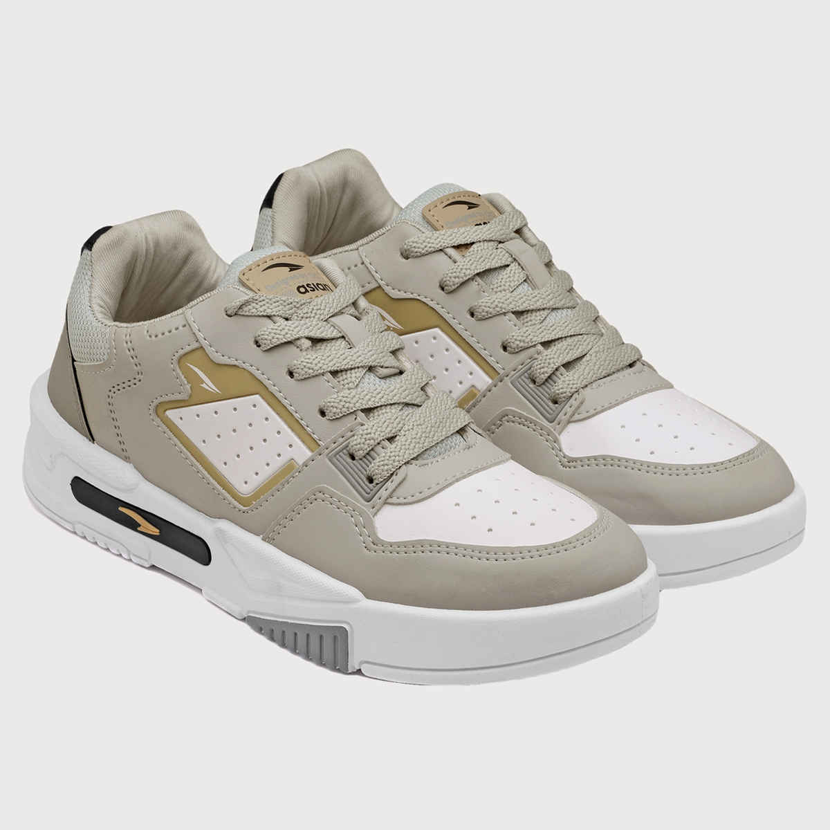 Asian Men s Mexico-02 Grey White Sneakers | UK-7