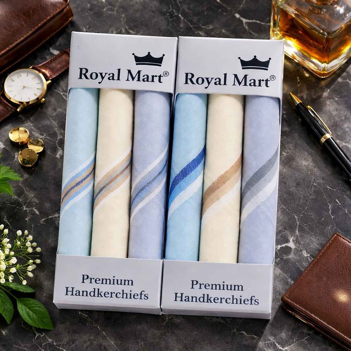 Royal Mart Men's Cotton Handkerchief | Assorted