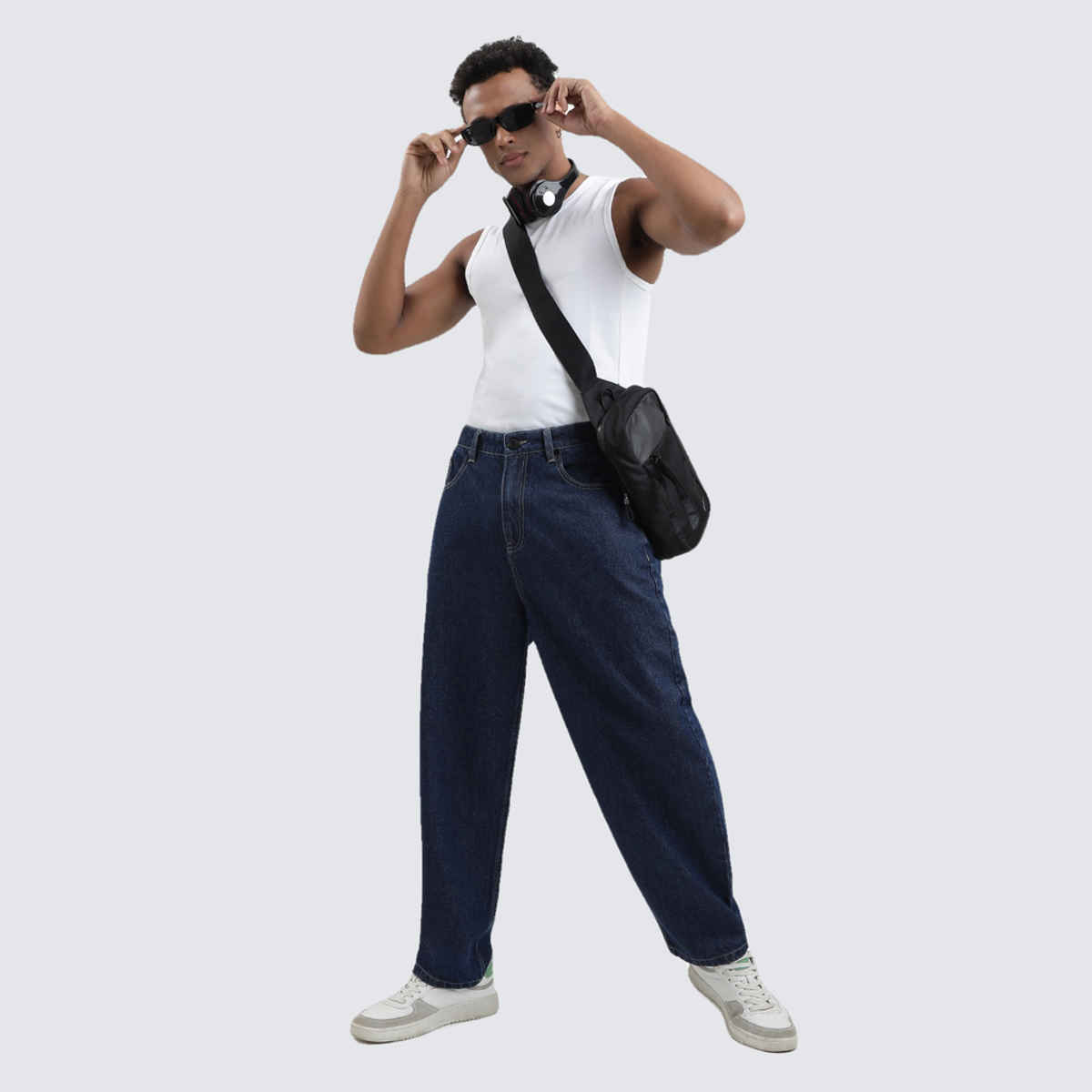 Bene Kleed Men's Baggy Fit Jeans | Blue - 36