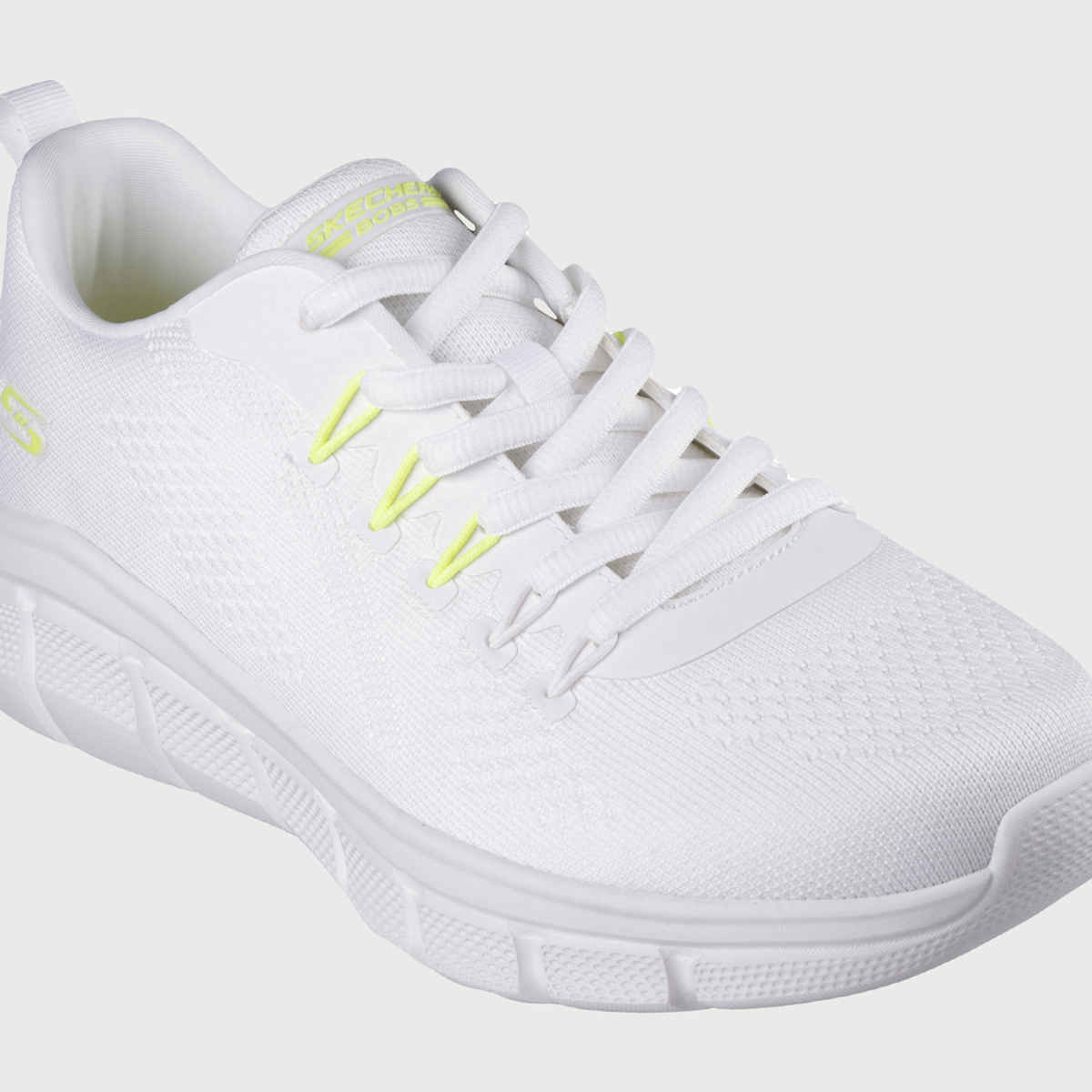 Skechers Mens Bobs B Flex Electric Cool Casual Shoe | Off White (UK 9)