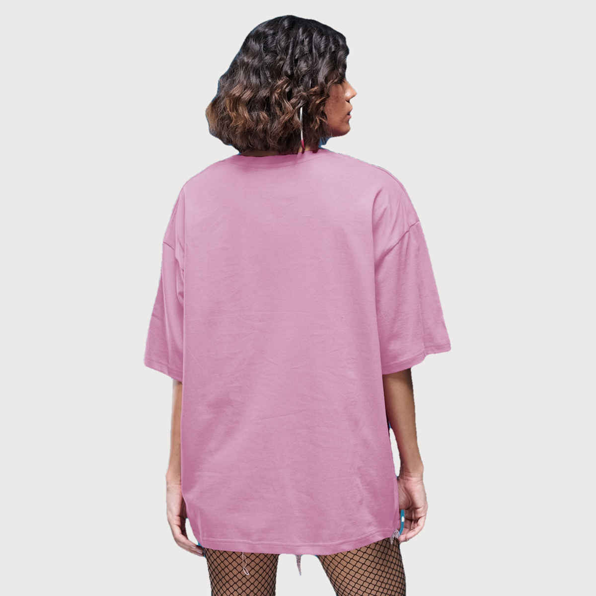 Smartees Women's Oversize Printed T-shirt | WW - 2039 | Pink - XL