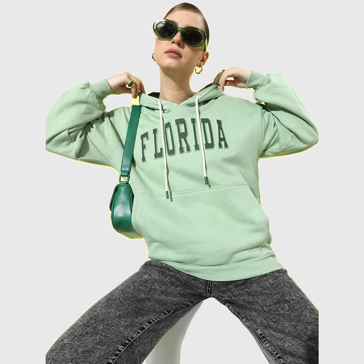 Dillinger Women's Sweatshirt | Dlwmnhd008P | Green - M