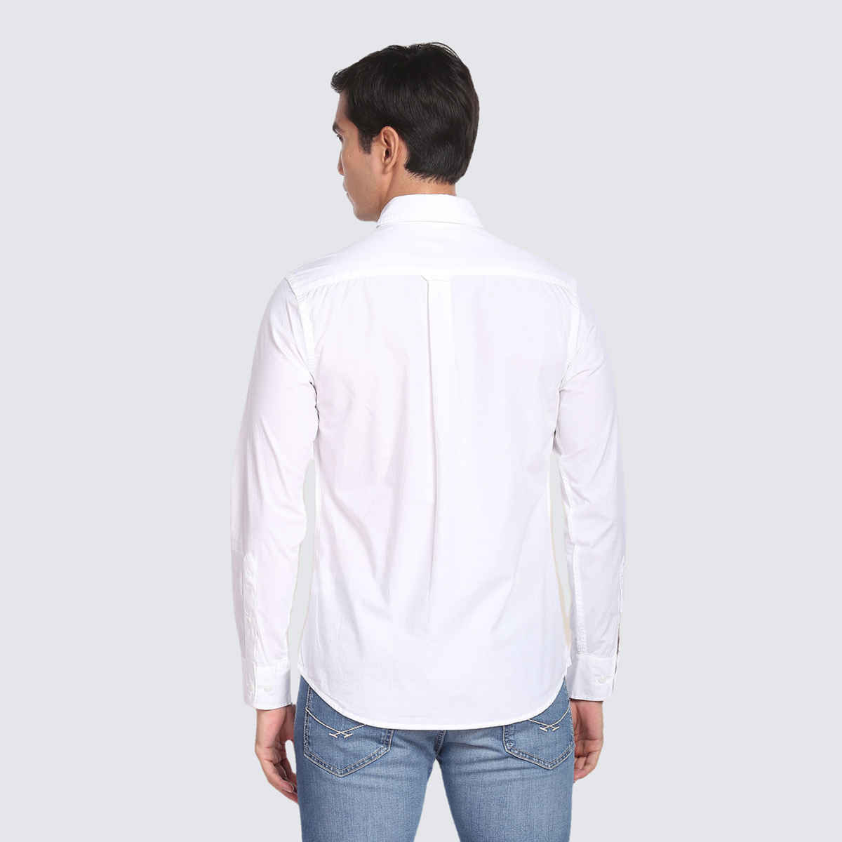U.S. Polo Assn. Men's Horizontal Stripe Cotton Casual Shirt | White - L
