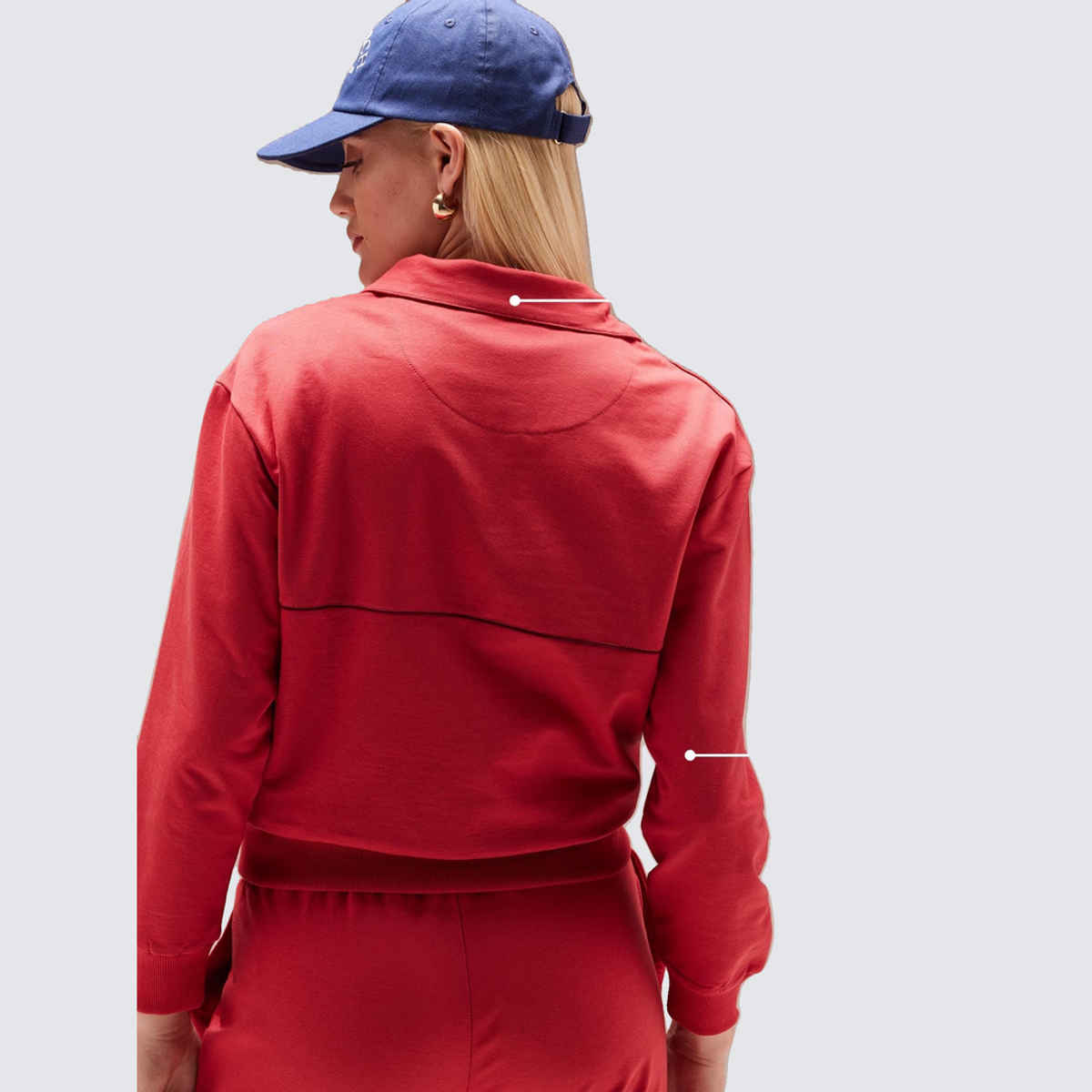 Cava Women's Sweatshirt Urban Q-zip | Red - S