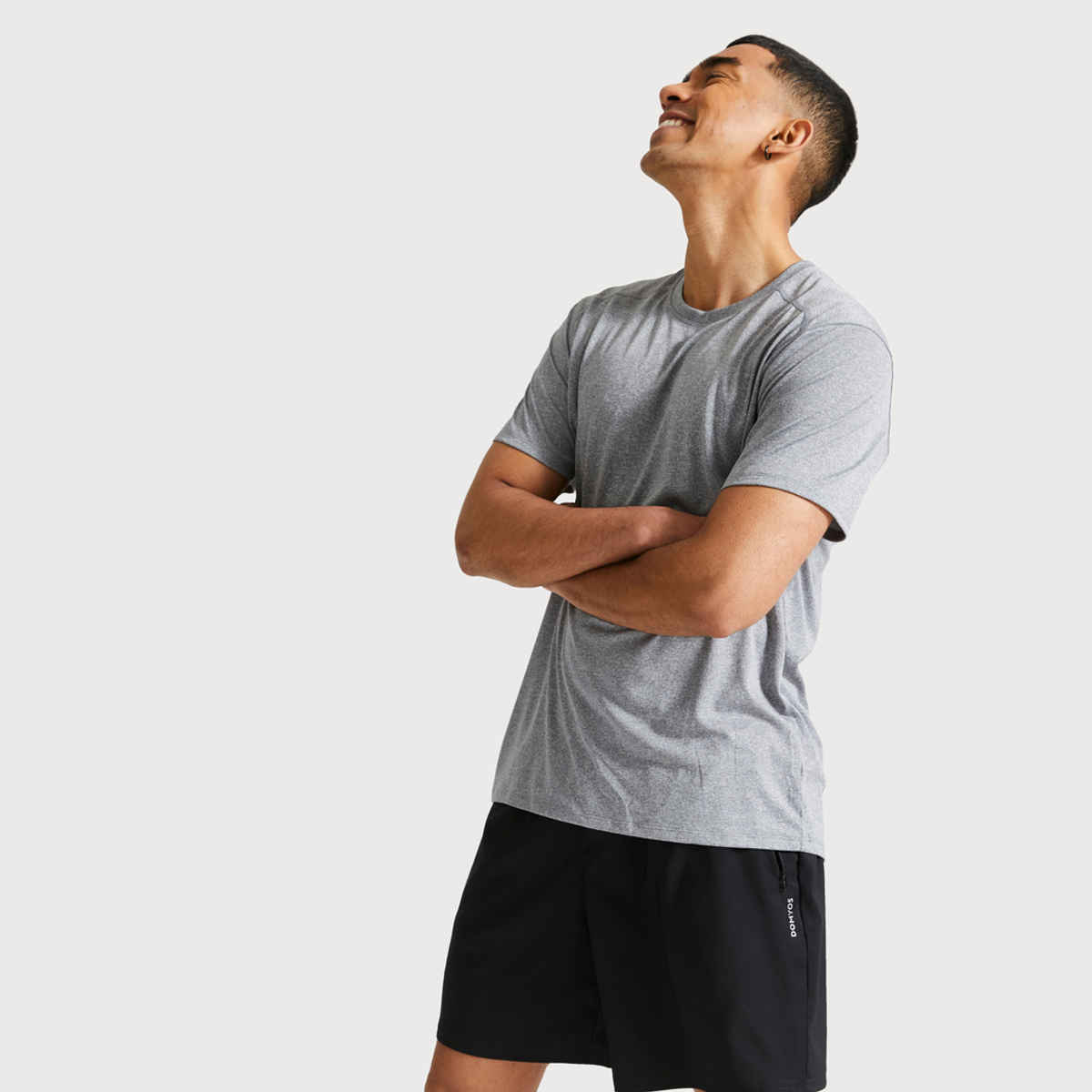 Decathlon Domyos Men Dry Fit T-Shirt| Grey  | L