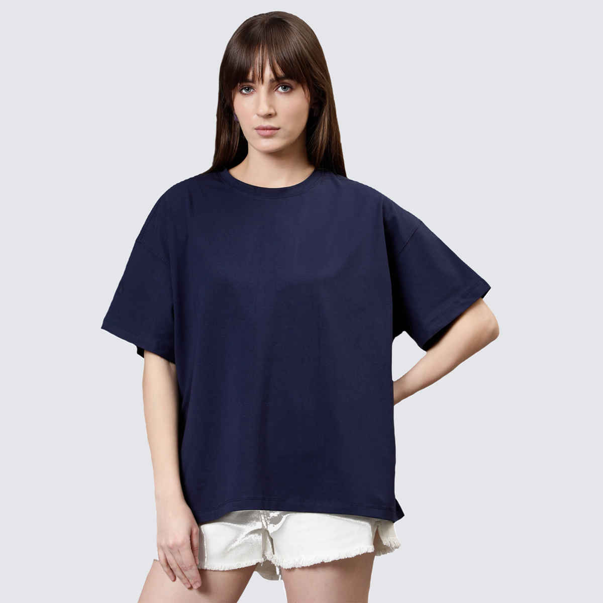 De Tees Women's Oversize Funky T-shirt | Navy - M