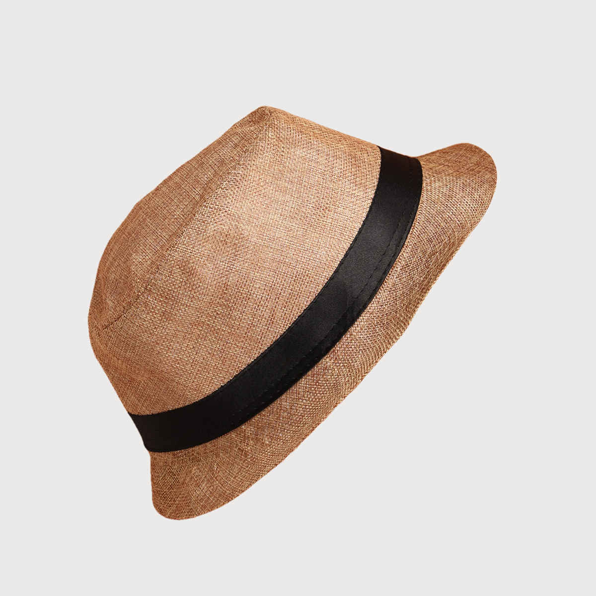 Haute Sauce Unisex Textured Polyester Fedora Hat | Beige - One Size