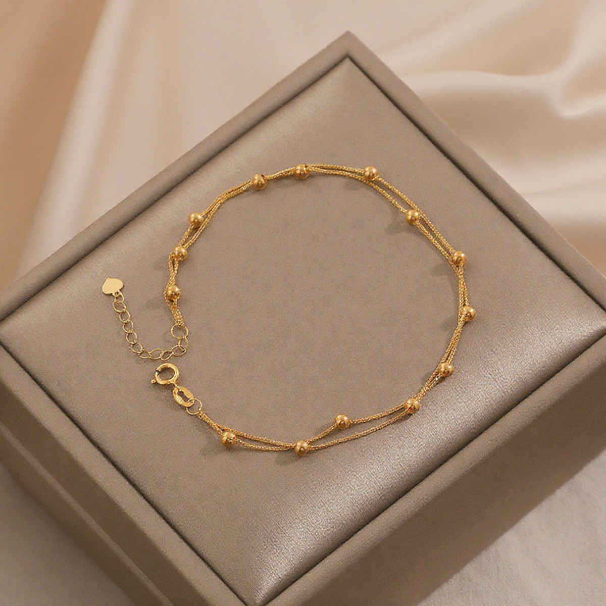 Beautynx Golden Bead Minimal Bracelet | BNX-BR-0009 - Gold