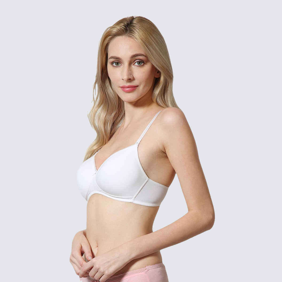 Van Heusen Women White Solid Anti Bacterial Wireless Bra |36C