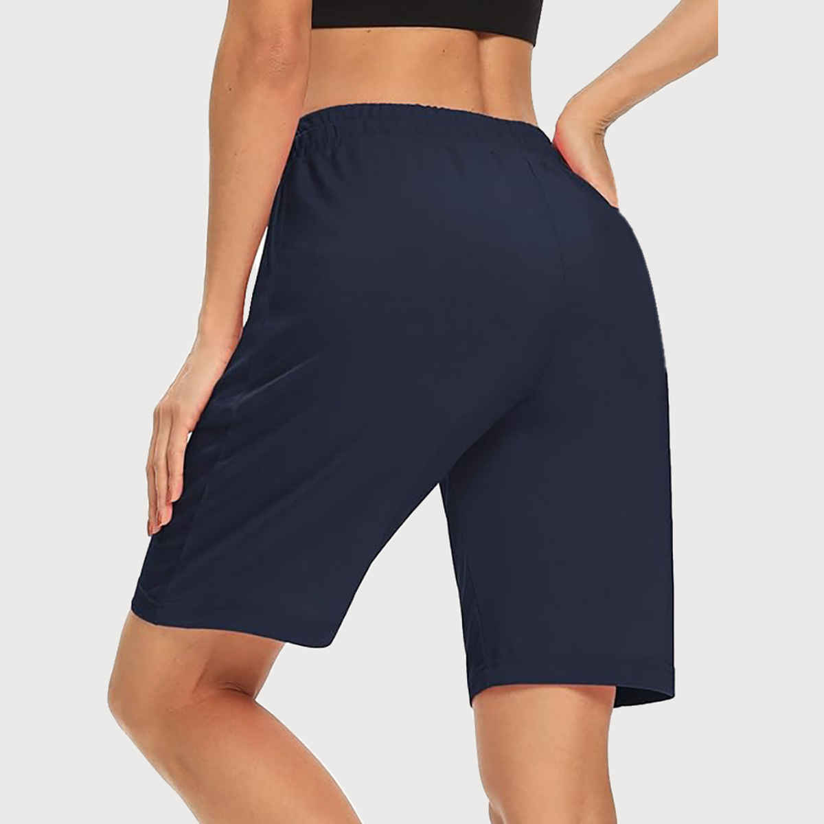 Hotfits Women's Solid Regular Casual Shorts | Blue - XL