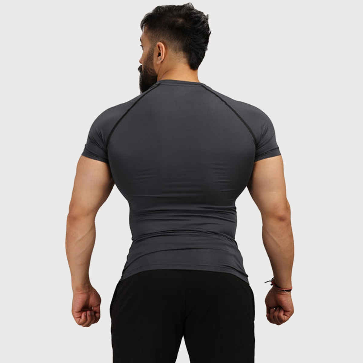 Fuaark Men's Compression GYM T-shirt | Grey - S