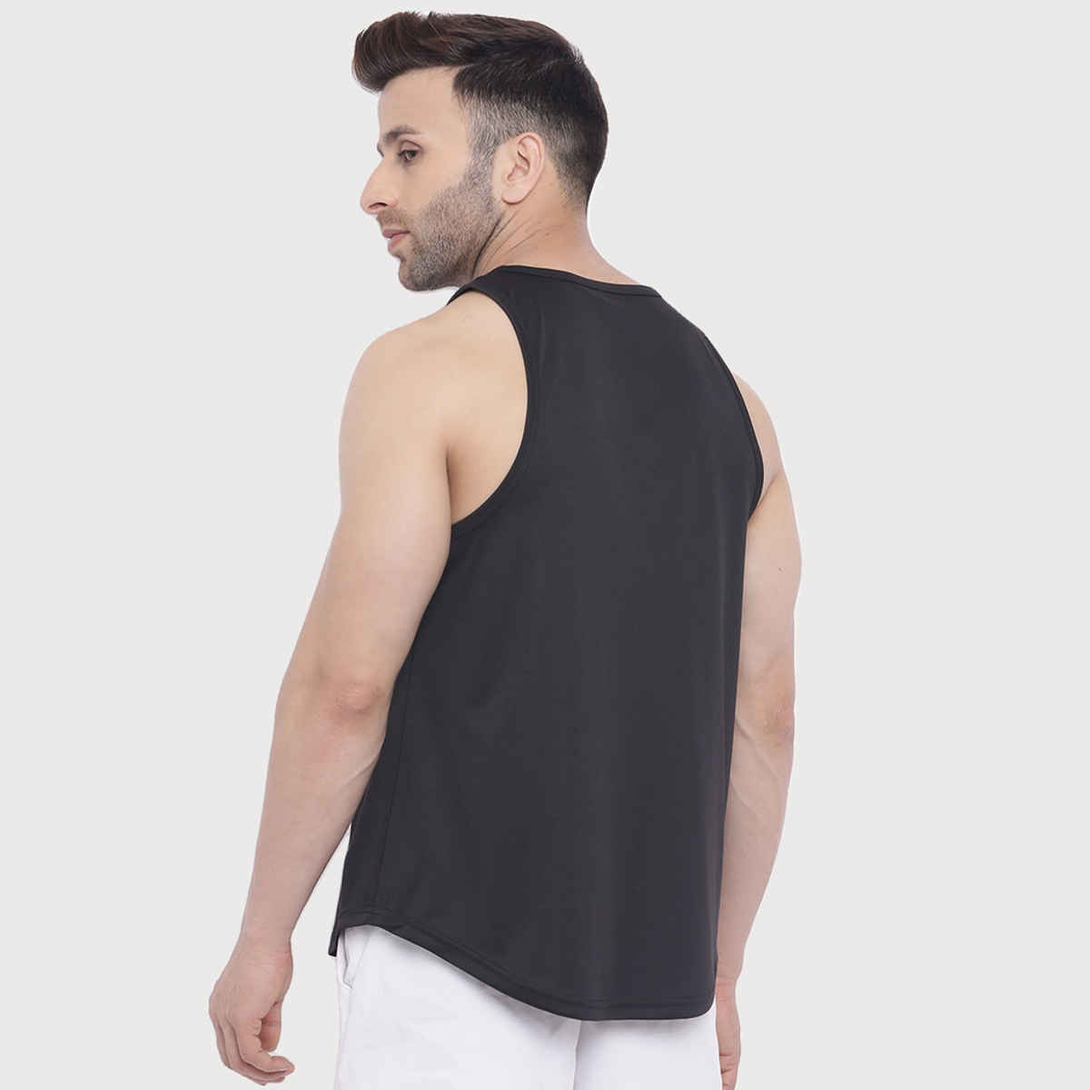Chkokko Men's Gym Regular Fit Tank Tops Sports Sleeveless Vest | Black - XXL
