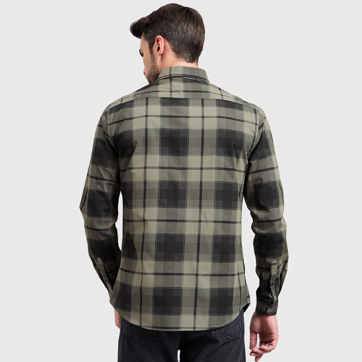 Style Quotient Men Cotton Checks Shirt | M | SS24SQFLECKERED - Green