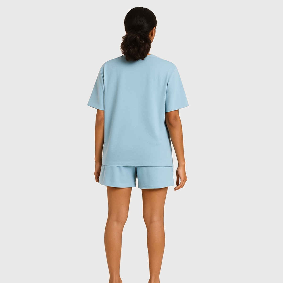 EQL Women's Pure Cotton Shorts | Light Blue - S