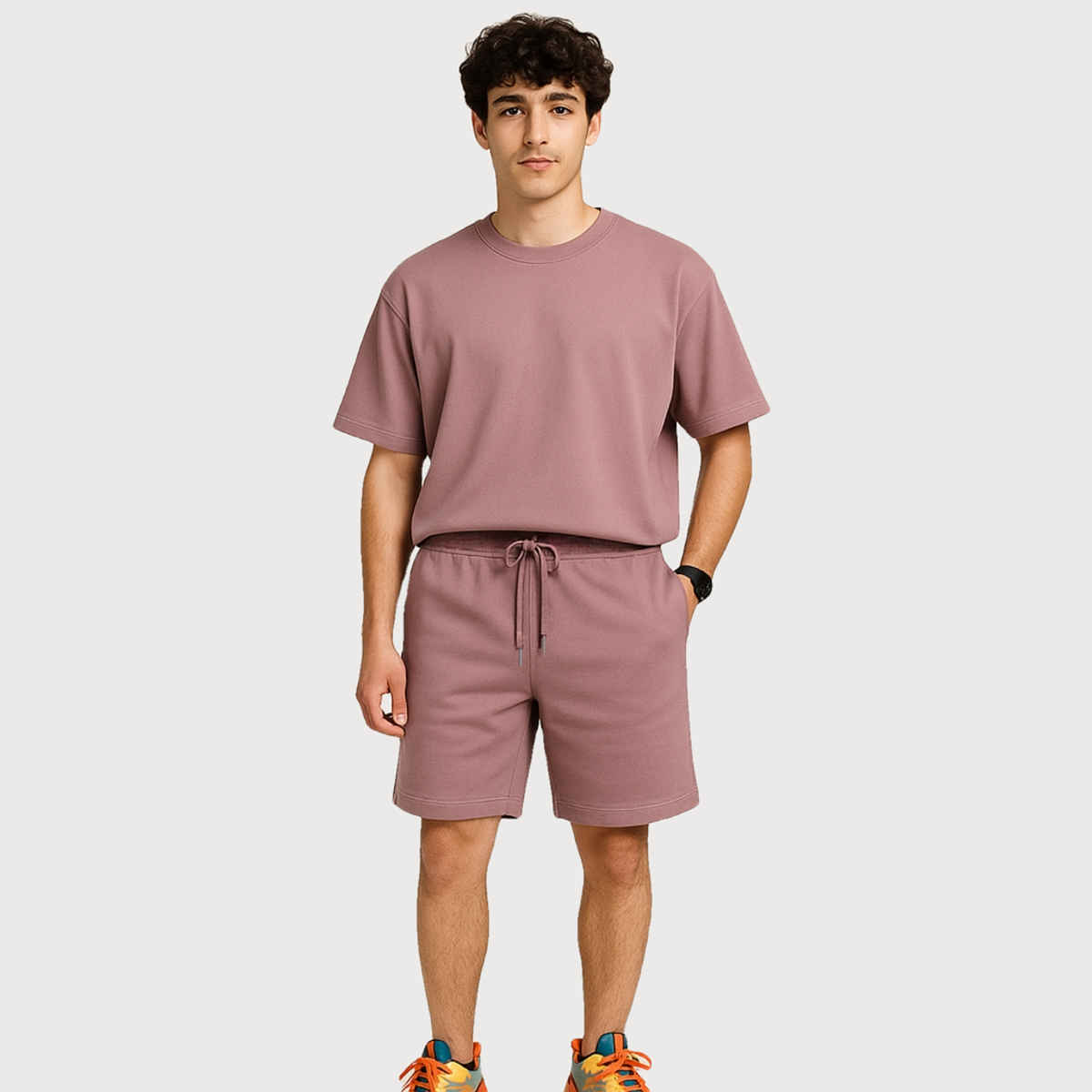 EQL Men s Pure Cotton Shorts | Dark mauve | S