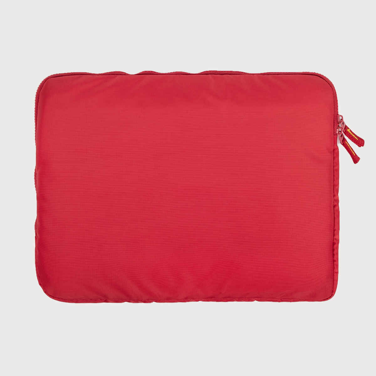 QIPS Unisex Solid PU Coated Polyester 15.6 L Laptop Sleeve | Red - 15.6 Inches