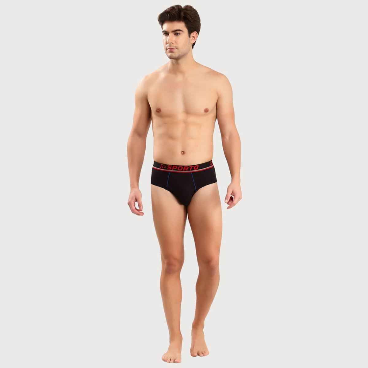 Sporto Pack Of 2 Solid Men Brief | Multicolor - 85