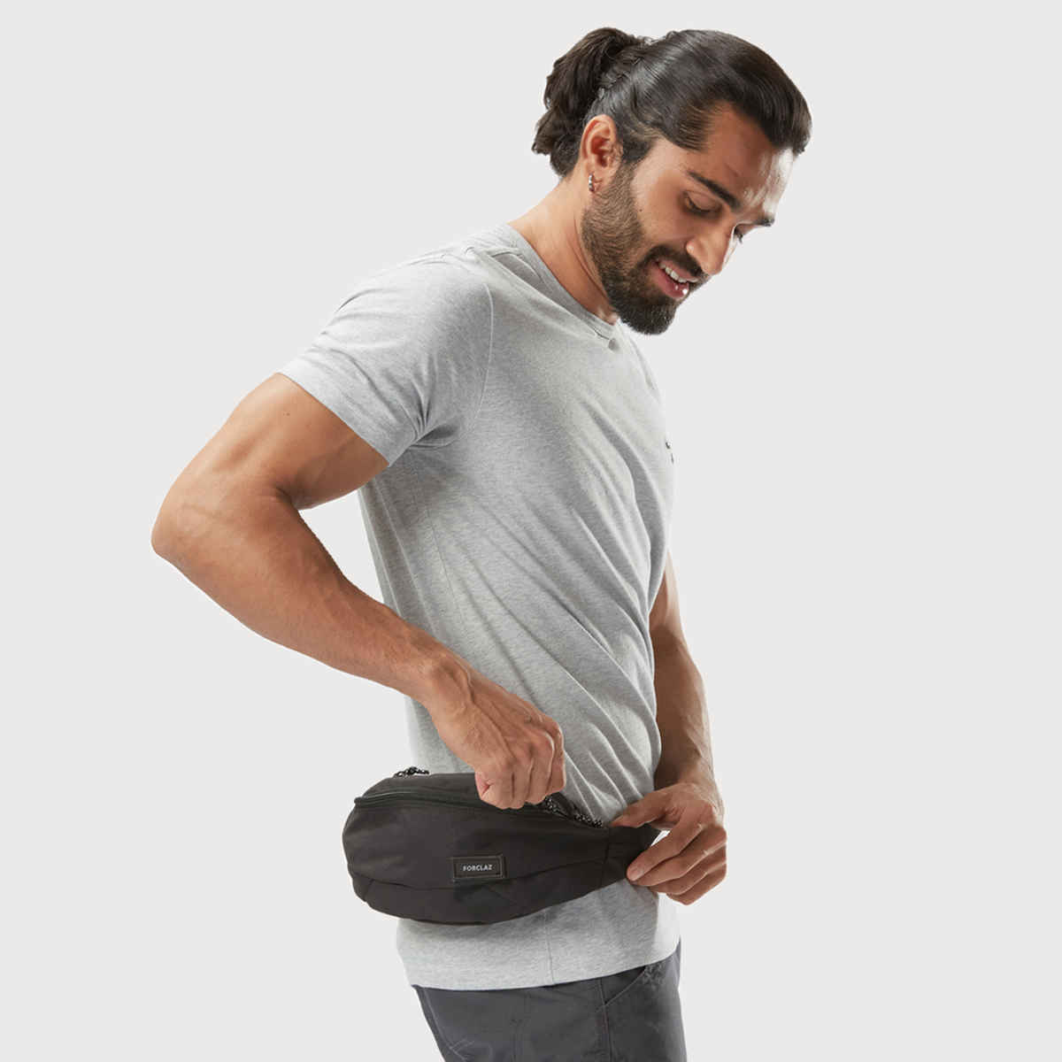 Decathlon Unisex Polyester Waist Bag | Black | 2 L