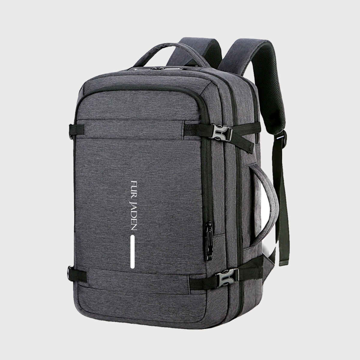 Fur Jaden Grey 36 L Weekender Travel Laptop Backpack | 15.6 inch Padded Laptop Sleeve