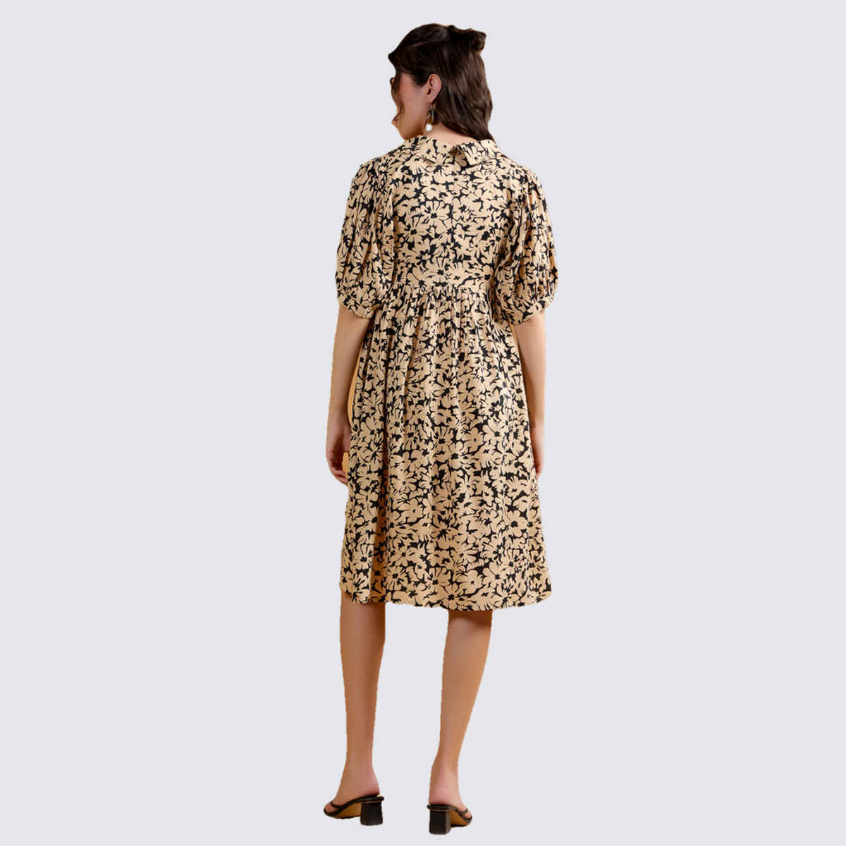 Sanskrutihomes Women's Pure Cotton Dresses | SED-70 | Beige - L