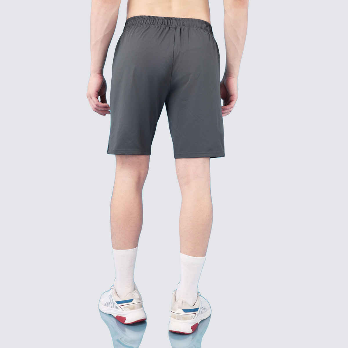 Technosport Men Poly Solid Slim Fit Sports Shorts with ELASTO LITE | Black | L