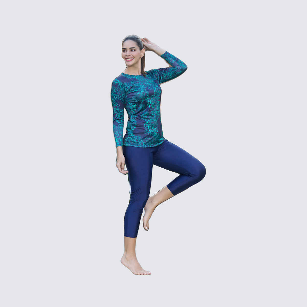 ROVARS Women's Swimming Costume with Pads | Green - M