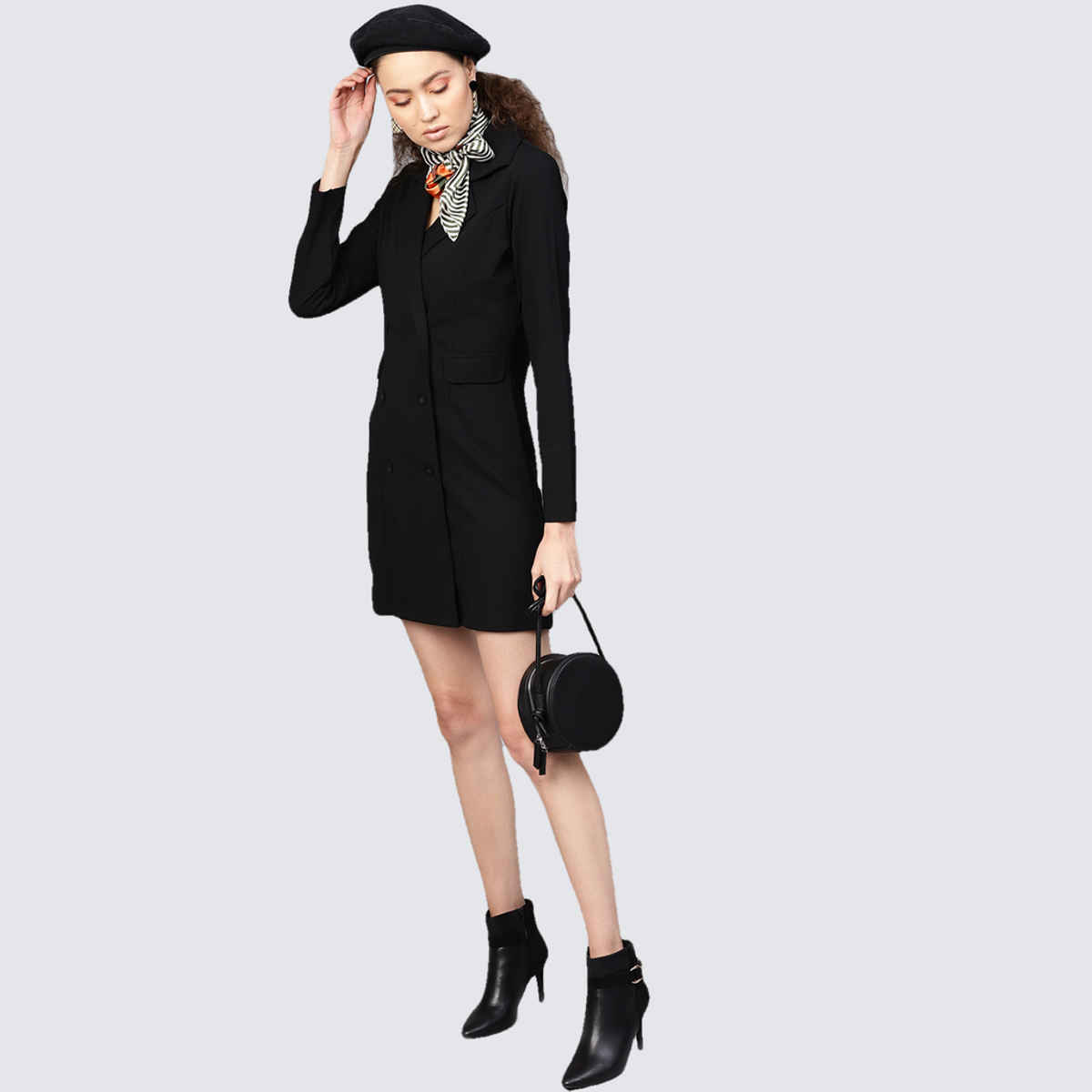 SASSAFRAS Women's Blazer Dress | Black - XL