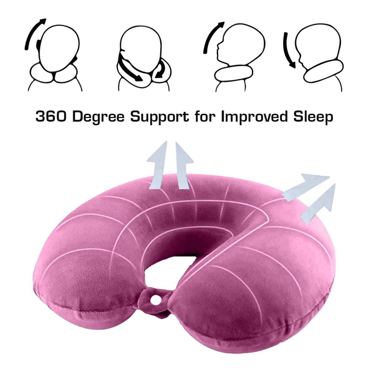 Billebon Unisex Fiber Neck Pillow | Pink - One Size