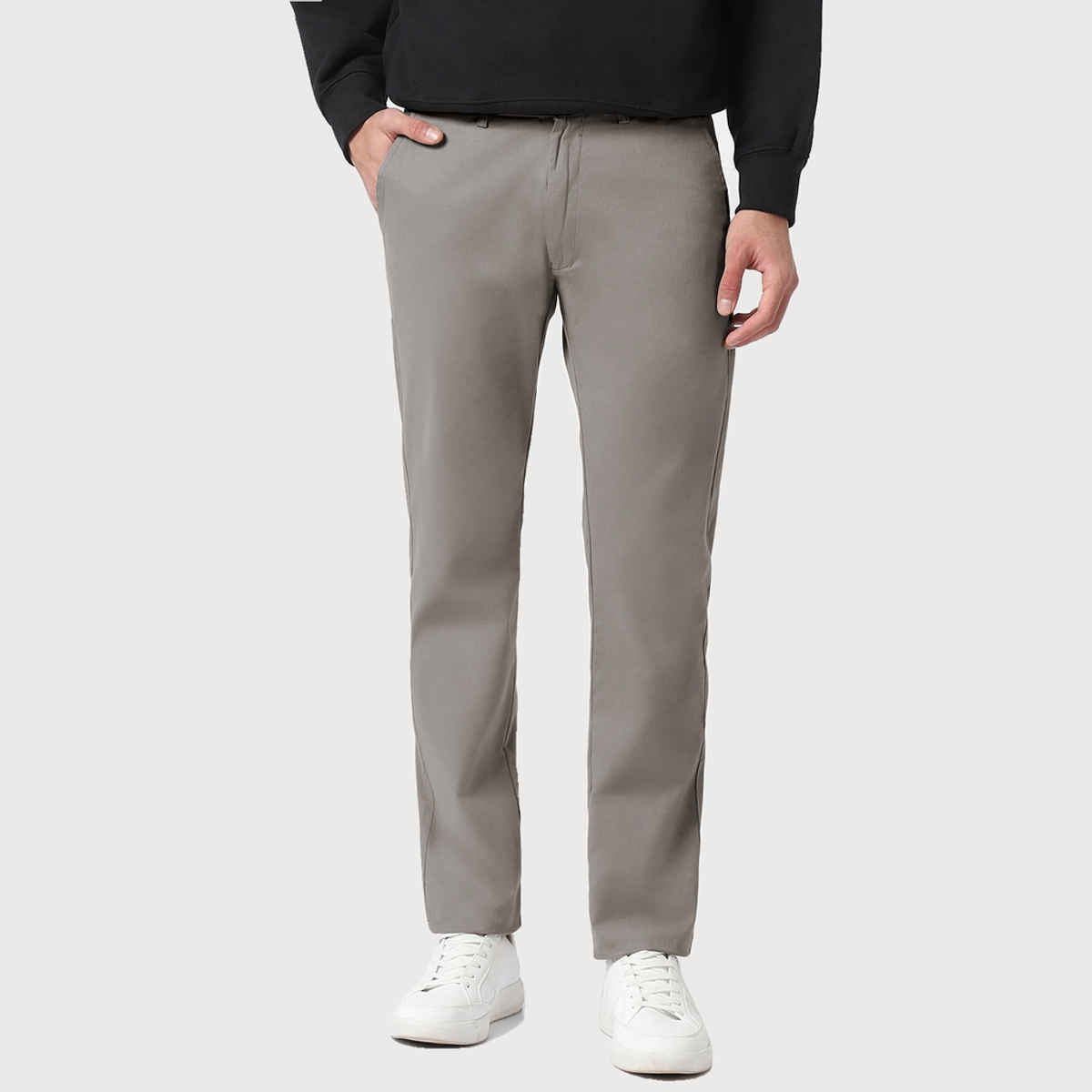 Urbano Fashion Men's Chinos Trousers Cotton Slim Fit Casual Stretch | Grey | 30