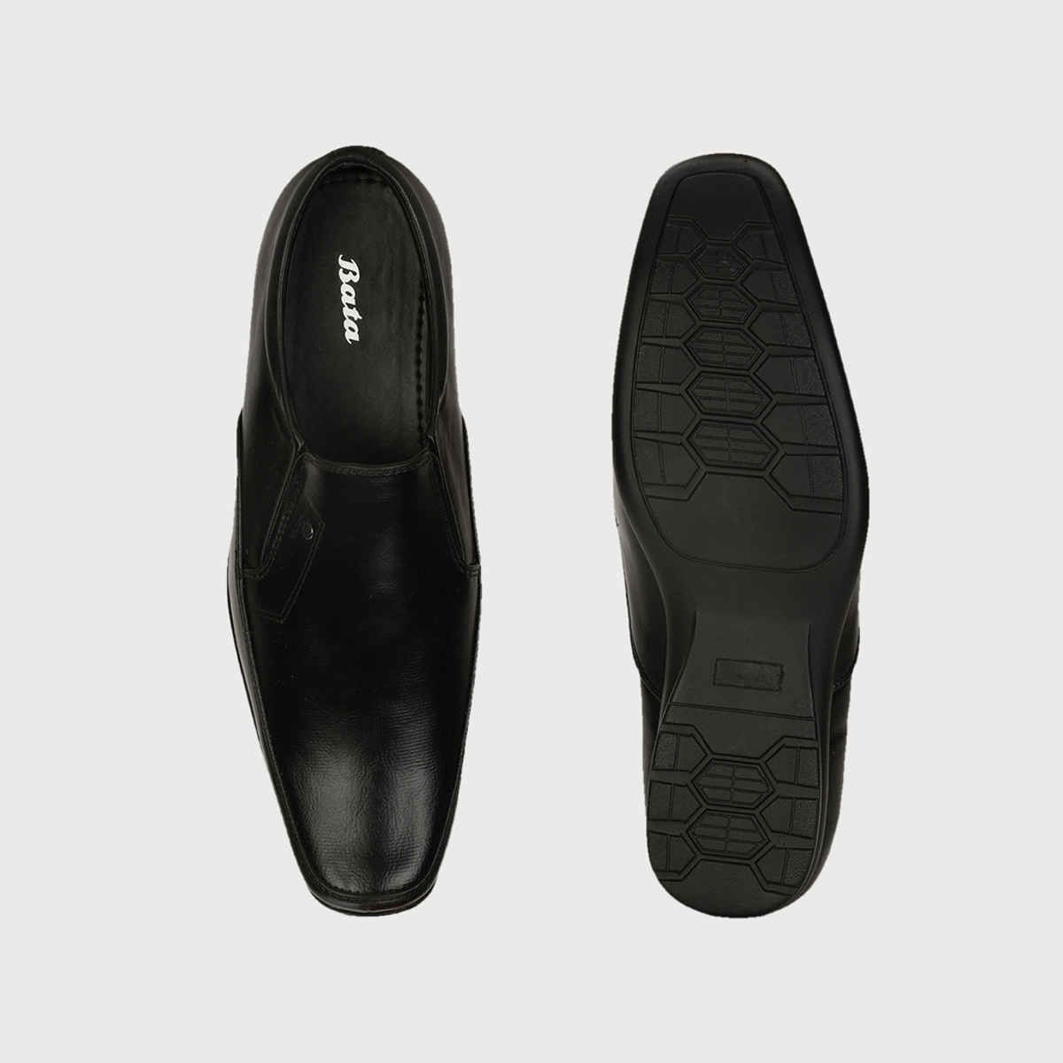 Bata Black Slip On Formal Shoes For Men | 10 UK