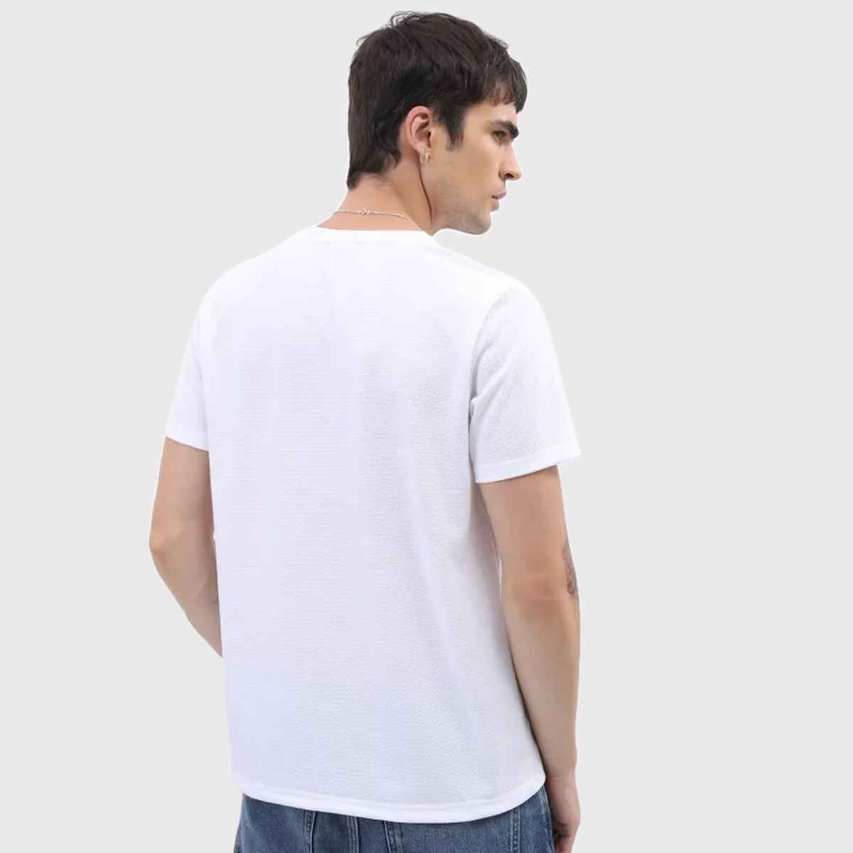 De Tees Men's Half Sleeve T-shirt | MHS-MARSH | White - S