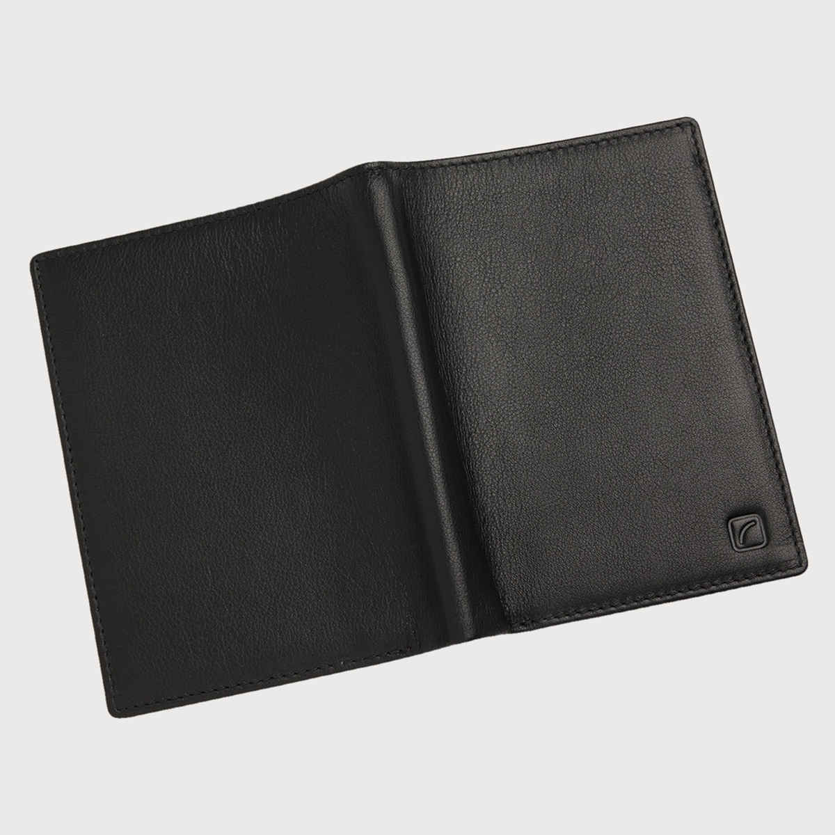 Travel Blue Unisex Solid Leather Passport Wallet | Black