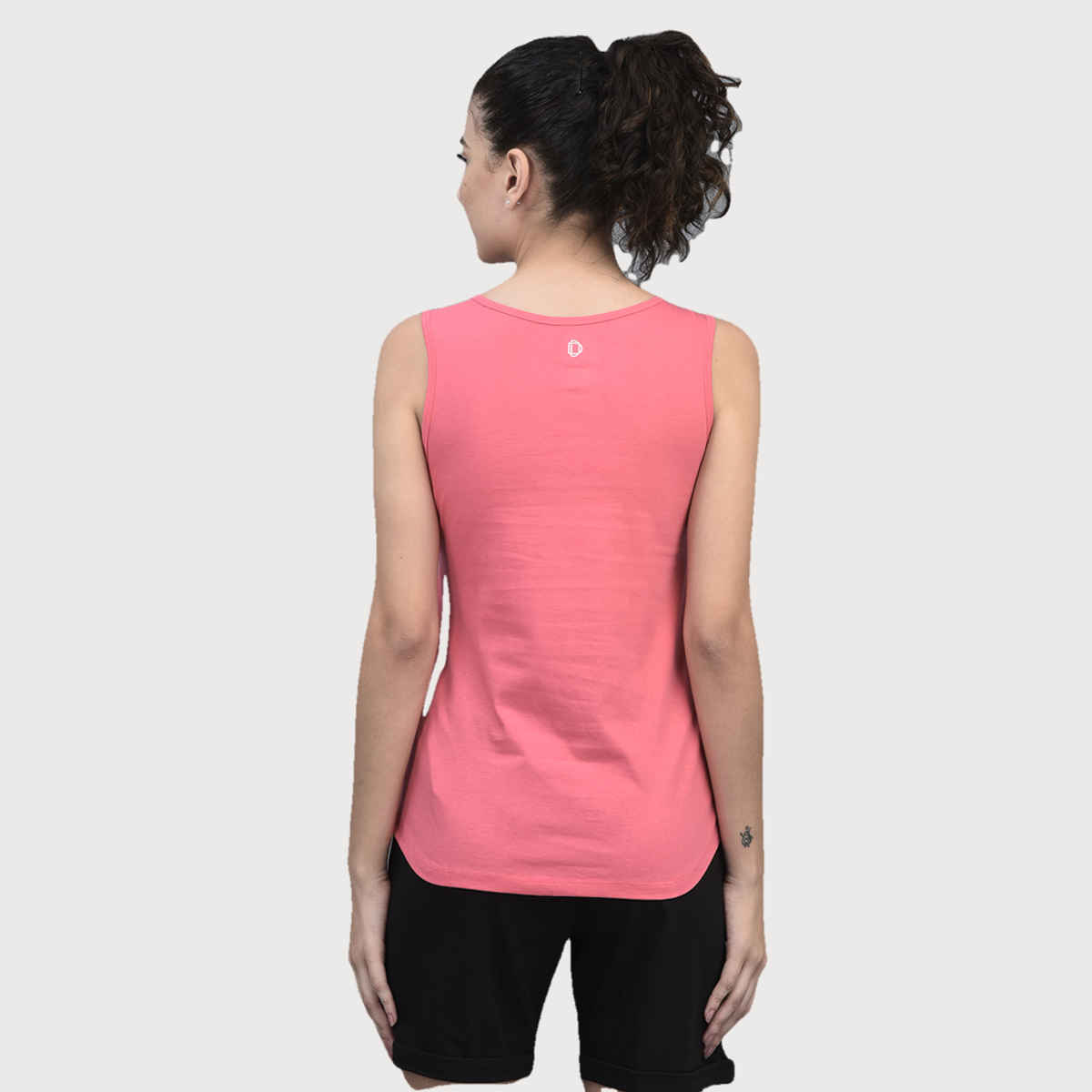 Dollar Women's Printed Premium Cotton Tank Top | Pink | L