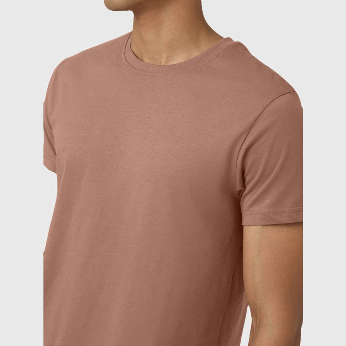 XYXX Pace Round Neck T-shirt - Brown Latte | Super Combed Cotton | M
