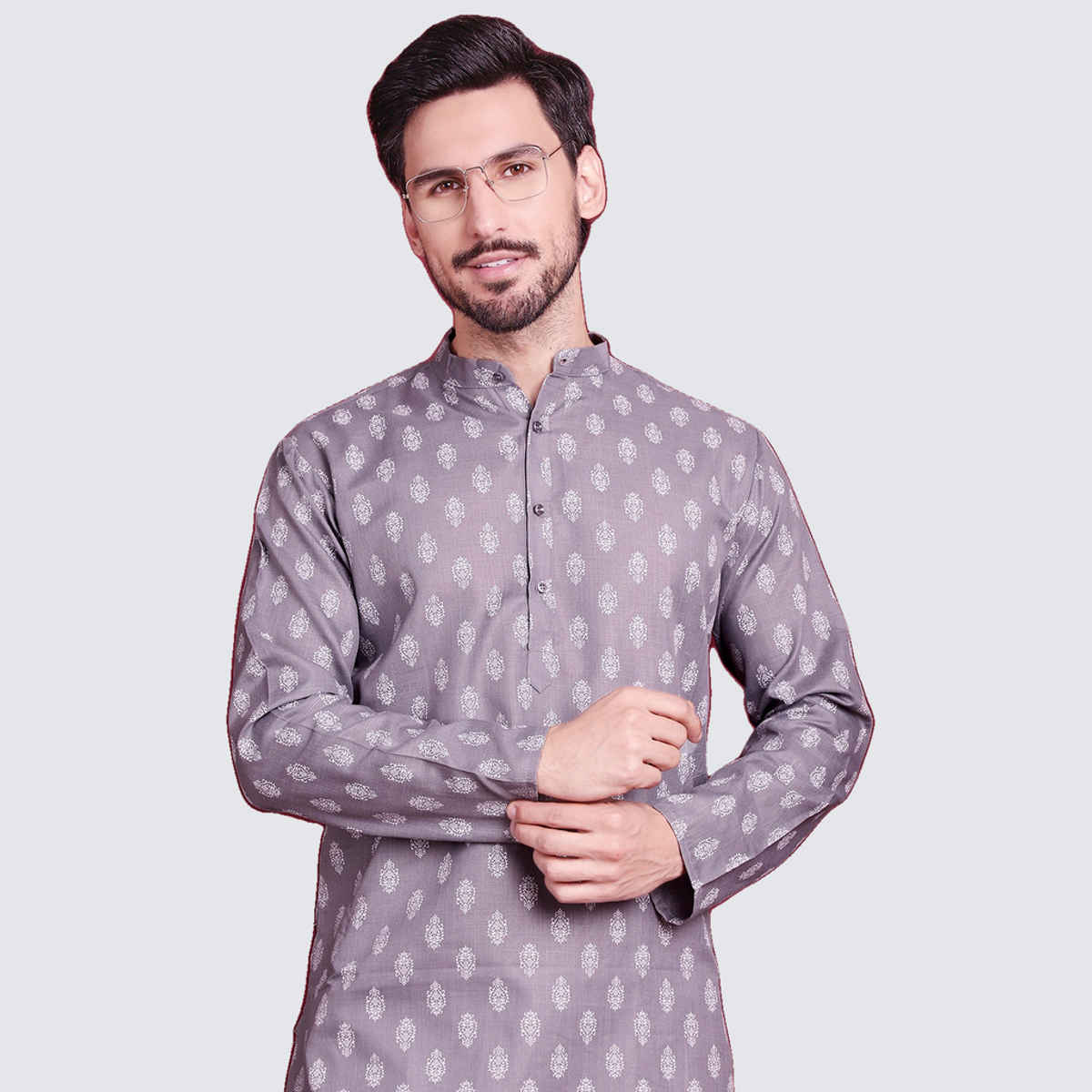 Jompers Men's Kurta | Ko 650 | Dark Grey - M