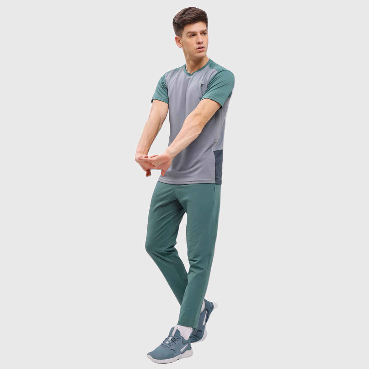 Technosport Men Poly Solid Relax Fit Sports Trackpants with ELASTO PLUS | Black | L