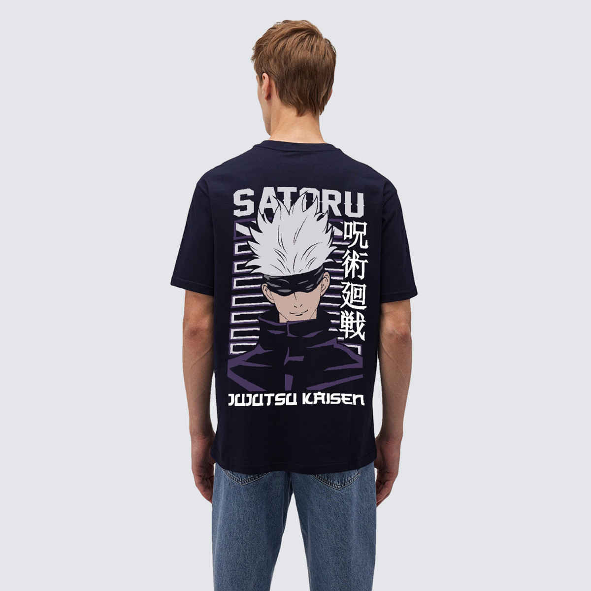 De Tees Men's Half Sleeve T-shirt | MHS-SATORU | Black - L