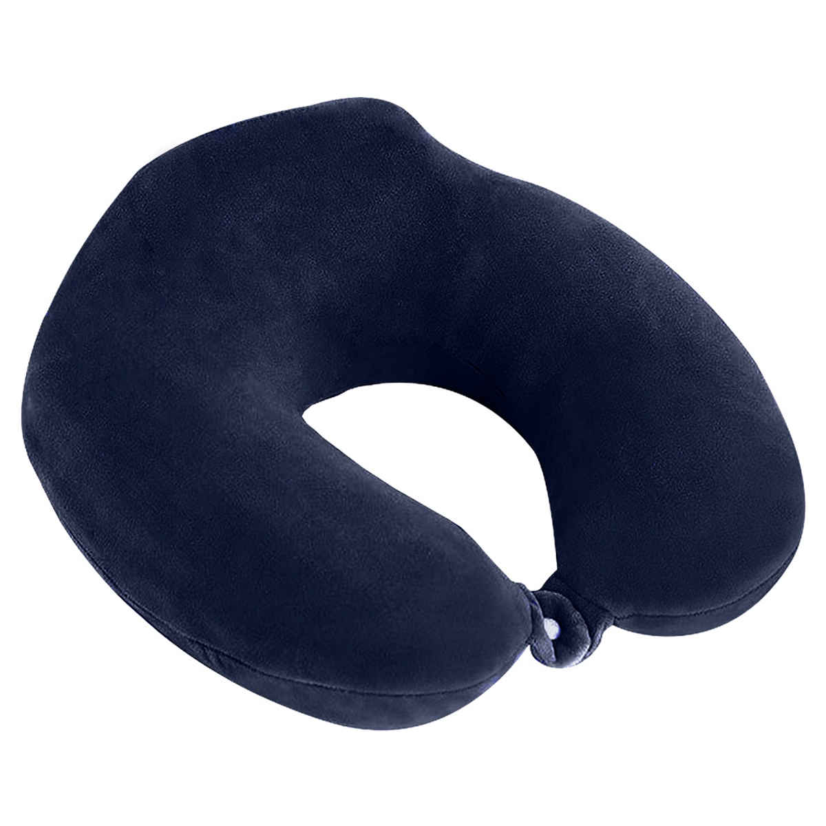 Billebon Unisex Faux Velvet Neck Pillow | Navy Blue - One Size
