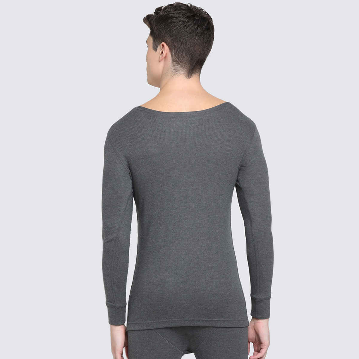 Levi's Men's Round Neck Full Sleeve Thermal Regular Fit Top (Grey)-Pack of 1-L
