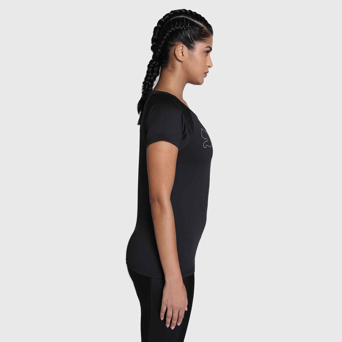 Puma Women's T-Shirt Favourite Jersey Cat Training Regular Fit - Black | M