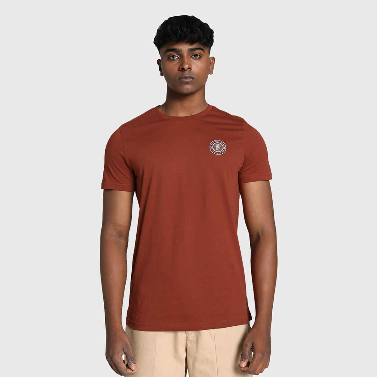 Puma Men's T-Shirt Round Graphic - Red | L