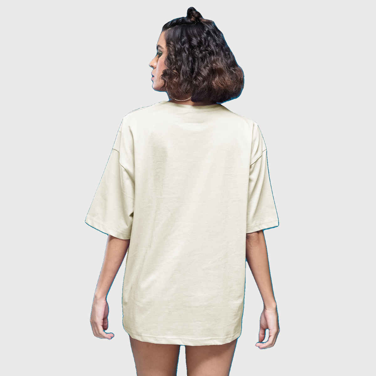 Smartees Women's Oversize Printed T-shirt | WW - 2052 | Skin - XL