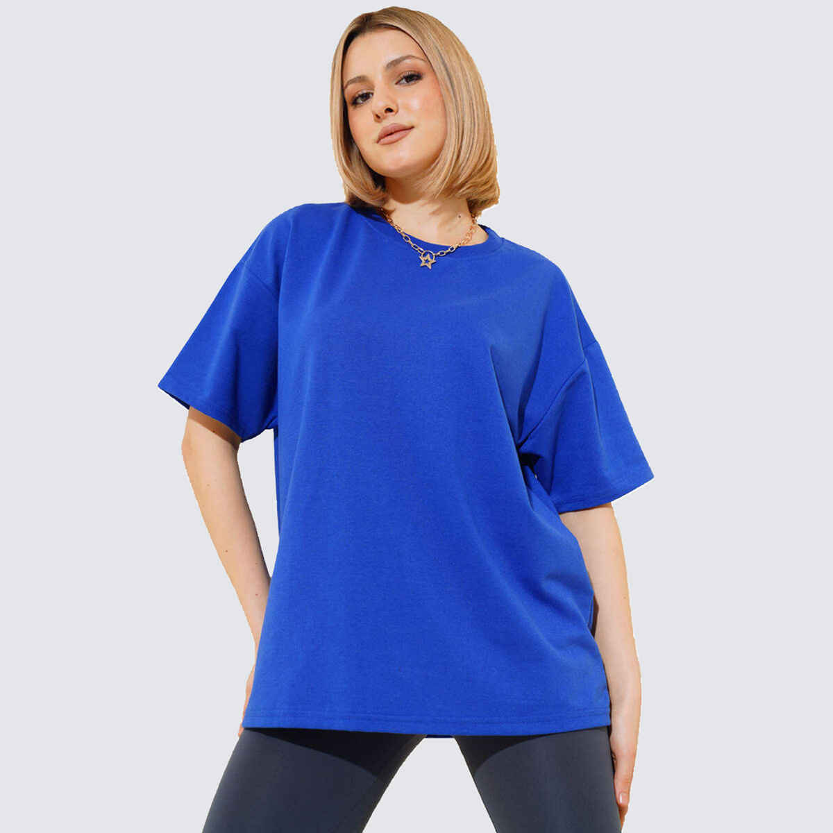 De Tees Women's Oversize Change T-shirt | Blue - S