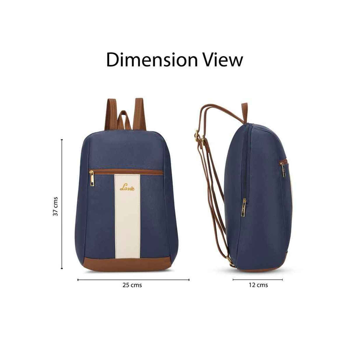 Lavie Women's Colourblock Cobie Fashion Backpack for | Shoulder Bag | Navy