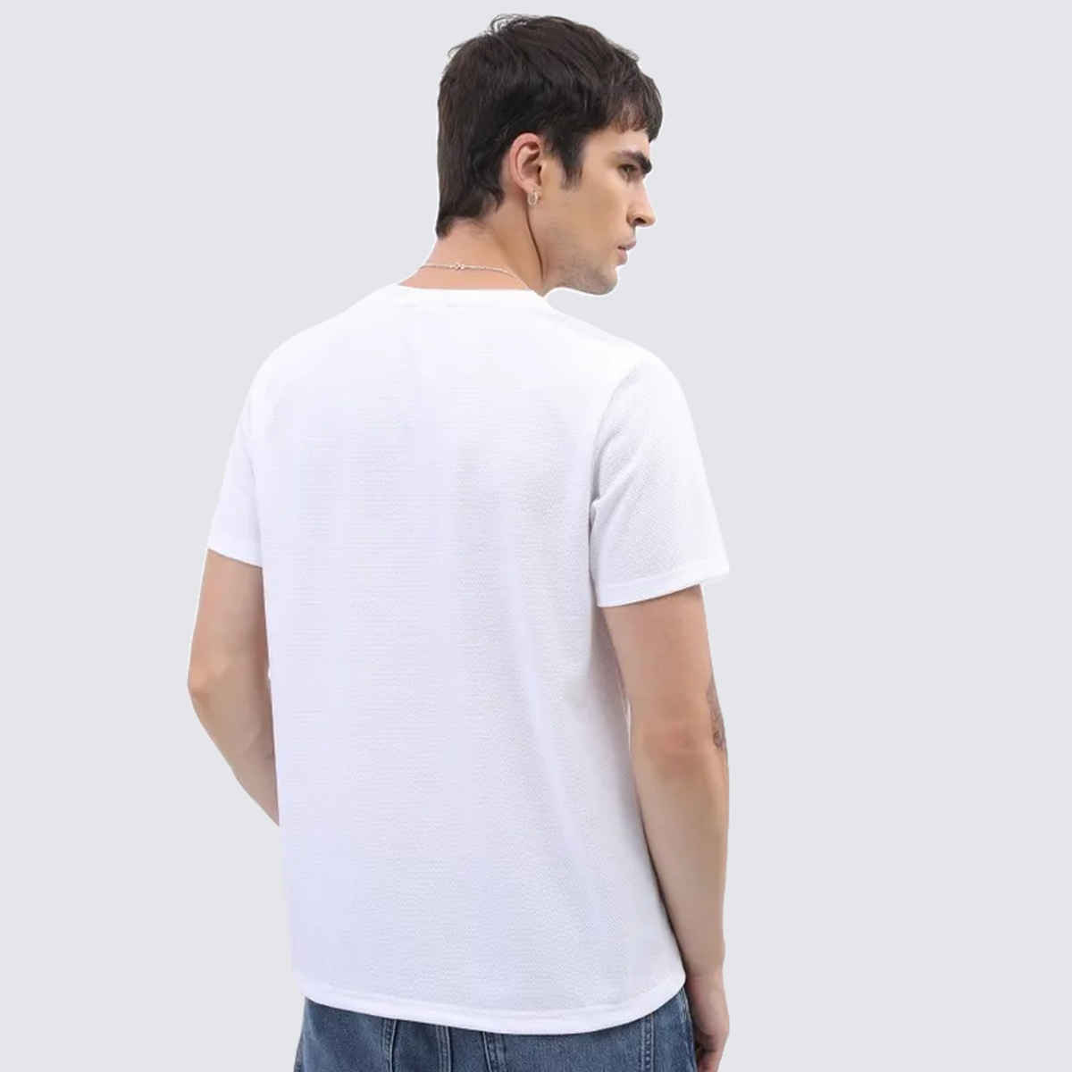 De Tees Men's Half Sleeve T-shirt | MHS-MARSH | White - XL