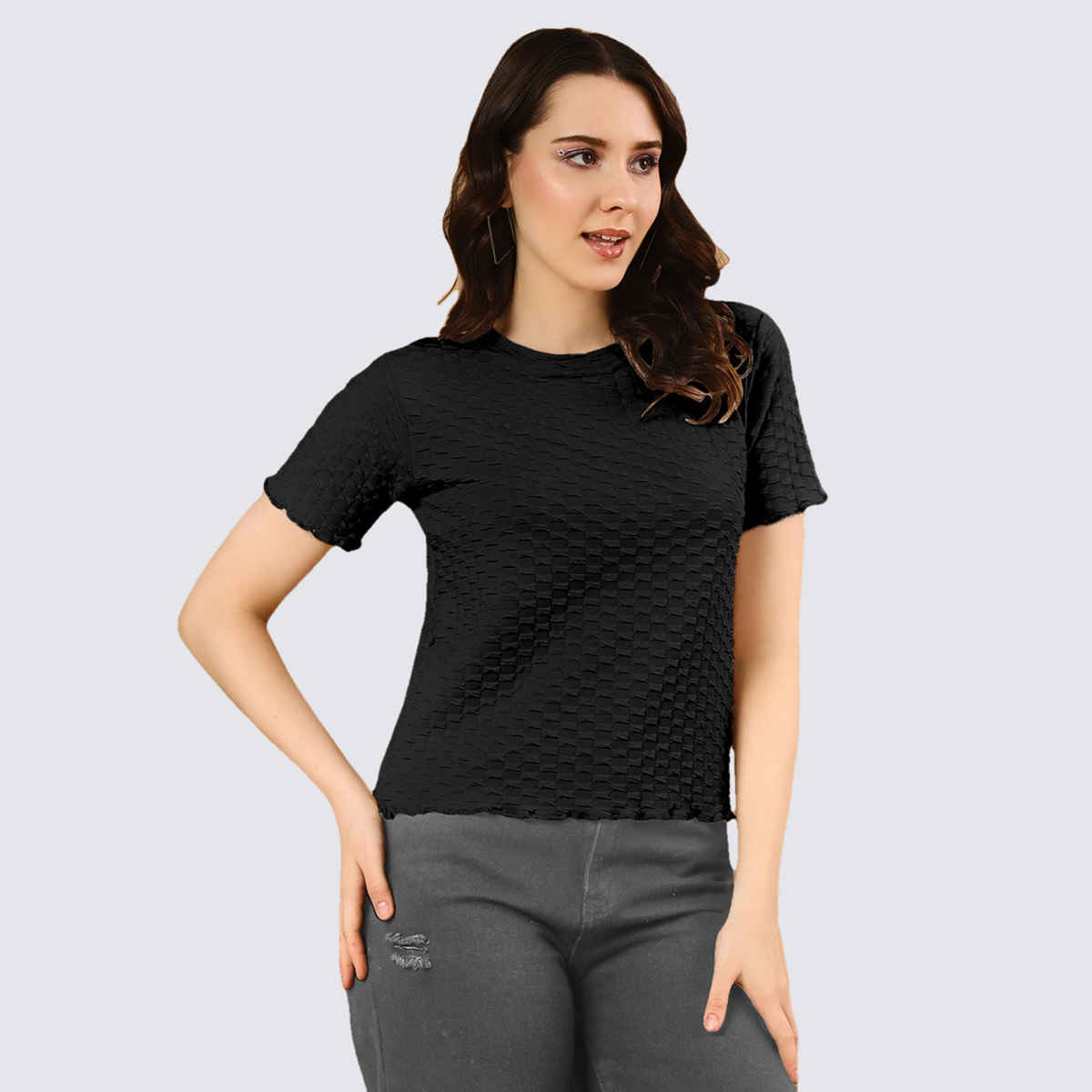 The Dry State Women's Black T-shirts & WTSH | 1708A | M