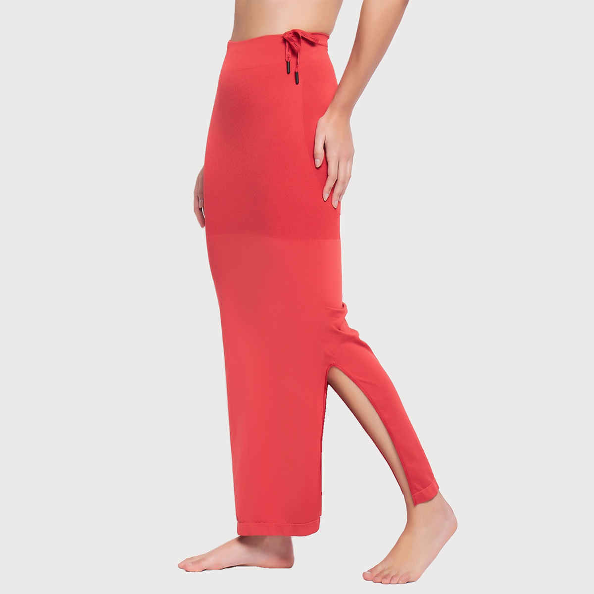Clovia Saree Shapewear Petticoat With Drawstring (Red - Xxl)