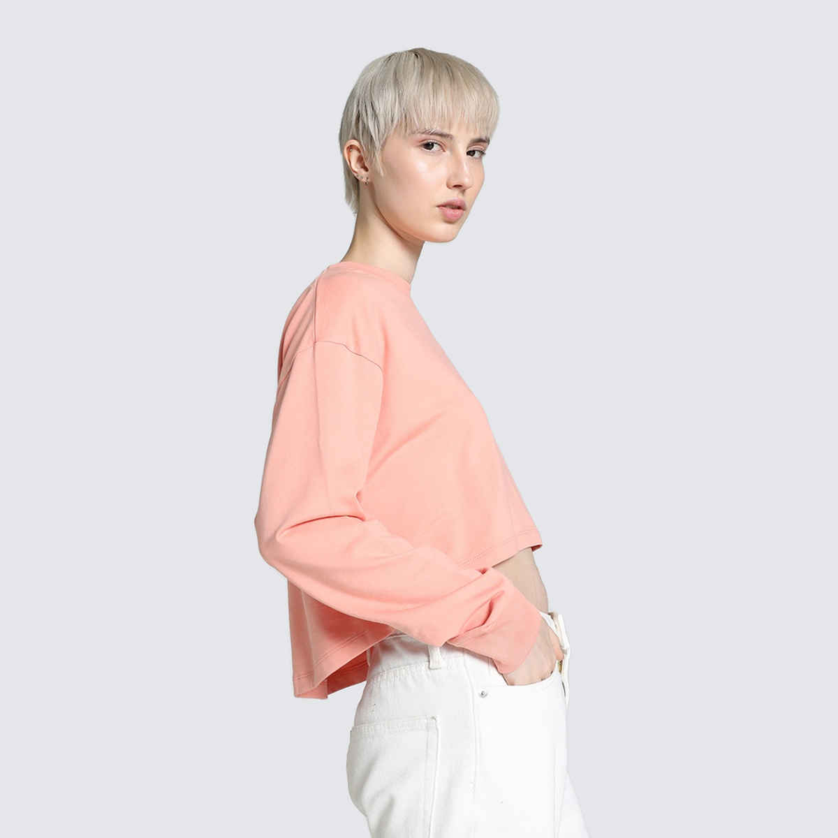 Puma Women's Sweatshirt Crew Neck Relaxed Fit - Pink | L